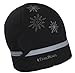 TrailHeads Women's Ponytail Hat - Reflective Cold Weather Running Beanie - Black/Snowflake