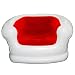 Smart Air Beds Rave Inflatable Chair (White w/Flocked Red Center)