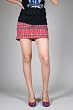 Tripp NYC Juniors / Womens Super Mini 11 Skirt in Red Tartan Plaid