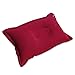 Super-thick Flocking Fabric Inflatable Pillow Portable Travel Pillow(Red)