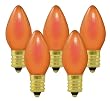 Club Pack of 100 C7 Ceramic Orange Replacement Christmas Light Bulbs