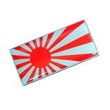 Japan Rising Sun disk Japanese National Nisshoki Hinomaru Flag Aluminum Emblem Badge... 