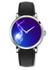 SPRAWL Aanalog Fashion Series Silver Ladies Watches of Genuine Black Leather Strap,Unique Wrist Watch for Women Girls Designed with Hot coffee