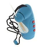 Blue Hand held fan with programmable LED display