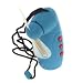 Blue Hand held fan with programmable LED display