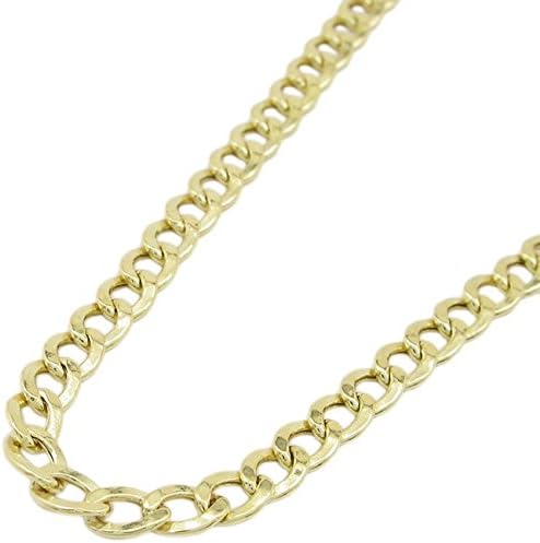 14K Yellow gold cuban link chain 22" Long 4MM Wide MLC5