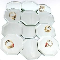 12 Octagon Mirrors Displays Jewelry Counter Showcase 2.5"