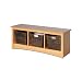 Sonoma Cubbie Bench in Maple Finish By Prepac Furniture