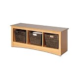 Sonoma Cubbie Bench in Maple Finish By Prepac Furniture