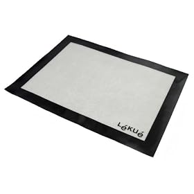 L�ku� - Tapis de Cuisson Anti-D�rapant - 40 X 30 cm - Blanc / Noir - Gourmet