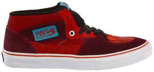 Vans Half Cab Pro Men's Shoes - 9 - Tri-Tone / Red