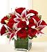 Valentine's Day Flowers by 1-800-Flowers - Rose and Lily Cube Bouquet - Large