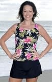 Penbrooke Mastectomy Maui Magic Skirtini Swimsuit - Plus Size Swimwear Plus Size Swimsuits
