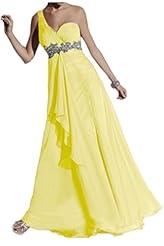 Chiffon One Shoulder Sheer Evening Dress/Prom Dress 