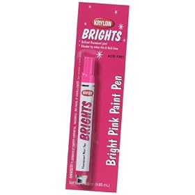 Krylon K09921000 Brights Fluorescent Paint Pen, .33-Ounce, Bright Pink