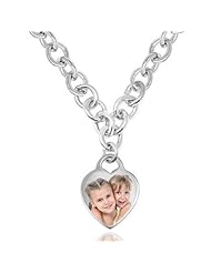 Sterling Silver Tiffany Style Heart Toggle Necklace - Heart Measures 3/4 Inch x 3/4 Inch in Sterling Silver