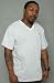 LRG The Grass Roots Striped V-Neck Tee in White,T-shirts for Men