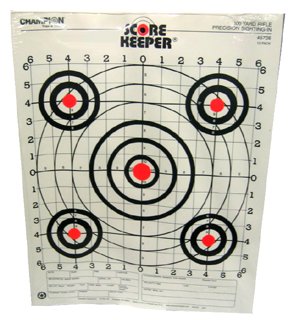 Buy CHAMPION 100YD RFL SIGHT-IN TRGT 12P by Champion Traps & Targets