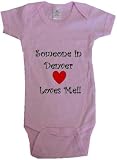SOMEONE IN DENVER LOVES ME - DENVER BABY - City Series - Pink Onesie / Baby T-shirt - size Small (6-12M)