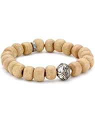 Jordan Alexander Tea-Dyed Bone with Mine-Cut Diamond Bead Bracelet