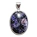 Charoite and Sterling Silver Oval Classic Pendant