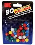 New Officemate Push Pins Asst 50 Pk BP Round High Quality Modern Design Popular Practical