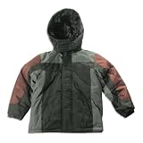 Sportier - Boys Winter Jacket, Black, Charcoal, Burgundy (Size 7)