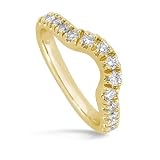 18k Yellow Gold Diamond Wedding Band.