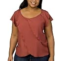 Mossimo&reg; Black Plus Flutter Top - Red