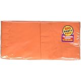 Amscan Big Party Pack 125 Count Luncheon Napkins, Orange