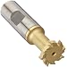 Niagara Cutter TS109 T-Slot Shank Type Cutter, High Speed Steel, TiN Coated, Weldon Shank, 10 Helix Angle, 25/32" Cutter Diameter, 8 Tooth, 21/64" Width