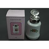 Flower Patterned Porcelain Bottle with Stainless Steel Liquid Pump (Size: 6 Oz)