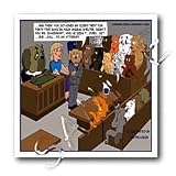 Londons Times Funny Dogs Cartoons - Canine Courtroom Drama - Iron on Heat Transfers