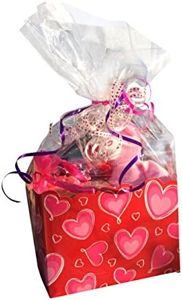 Perfect Valentine Gift Basket with Sweetheart Plush, Chocolate Truffle Candle, and a Variety of Favorite Candies (Pink Puppy)