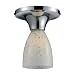 Celina Semi Flush Mount Finish: Polished Chrome, Glass type: Snow White