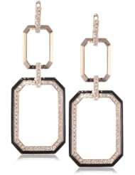 Ivanka Trump "Octagonal" Open Dangle Earrings with Diamonds