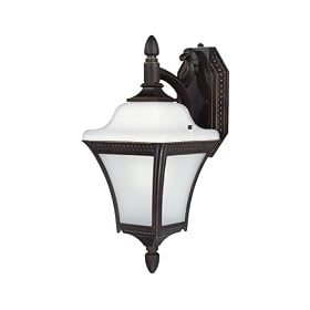 Westinghouse 64824 One-Light Outdoor Downward Wall Sconce, Oil Rubbed Bronze with Frosted Globe