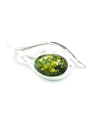 SilverAmber 925 Sterling Silver & Baltic Amber Jewellery - Brooch M819