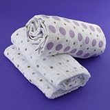 Bambino Land Muslin Organic Blankets Dots Purple... by Bambino Land