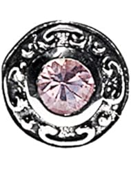 SilveRado(tm) MS468-PS2 Sterling Silver Pink Spinel Bead / Charm