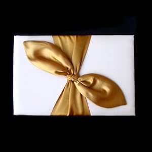 Gold Satin Bow Ivory Wedding Bridal Reception Guest Book NEW