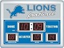 Detroit Lions 14"x19" ScoreBoard/Clock/Therm