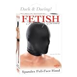Fetish Fantasy Spandex Full Face Hood, Black, One Size Fits Most