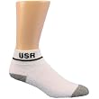 Mens' 6 pairs Low Cut Ankle Athletic Sport Socks White
