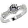 Rounds Promise Ring - Sterling Silver Cz Engagement Rings