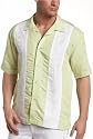 Cubavera Men's Short Sleeve Linen And Rayon Panel Shirt