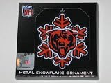 CHICAGO BEARS Team Logo & Colors (3.5") Metallic SNOWFLAKE CHRISTMAS ORNAMENT