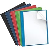 Oxford Clear Front Report Covers, Letter Size, Assorted Colors, 25 per Box (55813)