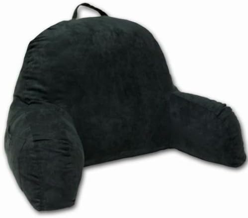 My Cozy Quarters J-12-CQBR-BLA Microsuede Bedrest - Black