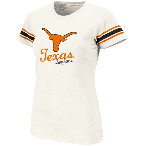 NCAA Texas Longhorns Backspin Short Sleeve Crew Tee (White, Large)